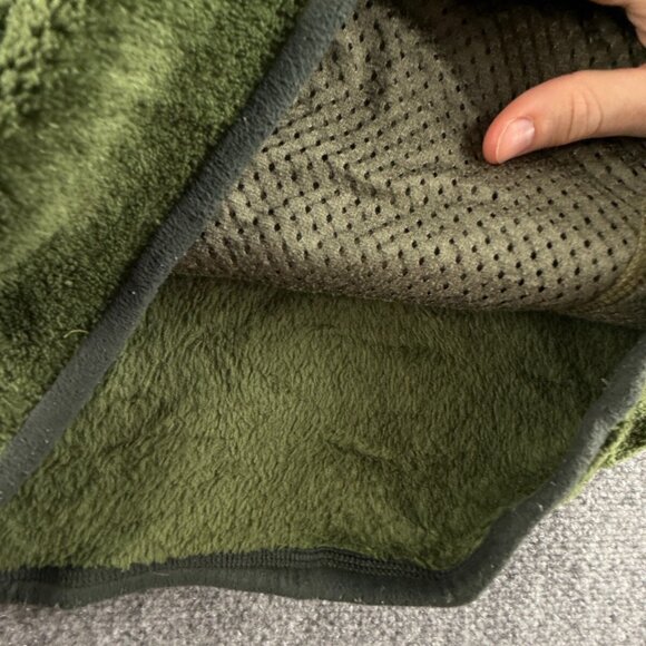 Patagonia Fleece Jacket Women Pullover Snap Green Soft Pocket Fuzzy Medium Logo - Picture 14 of 16